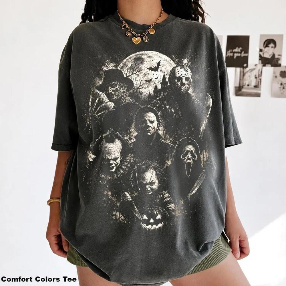 Halloween Horror Movie Characters Michael Myers Jason Freddy T Shirt